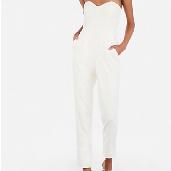 white sweetheart jumpsuit